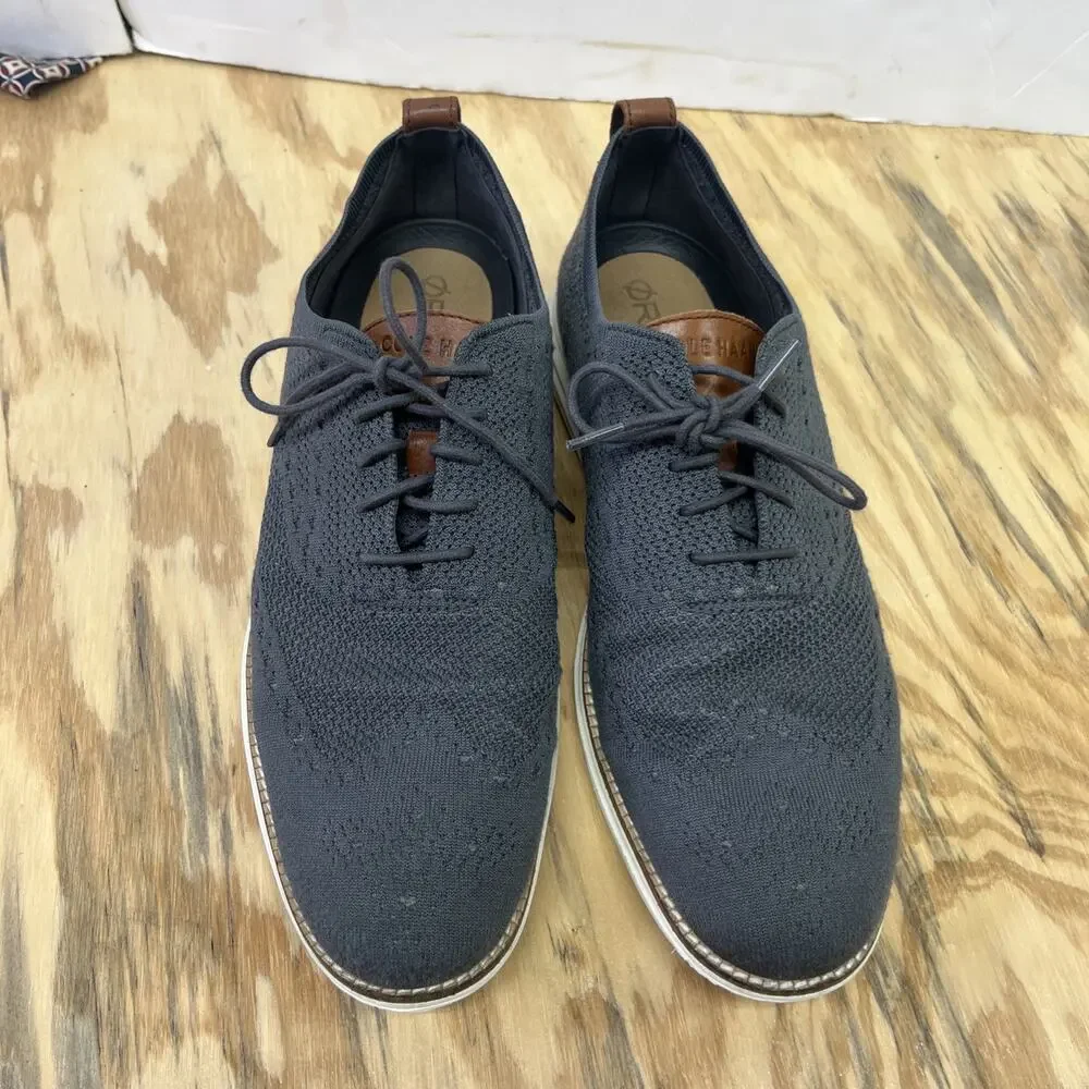 Cole Haan ØriginalGrand Stitchlite Wingtip Oxfords Mens 12M Gray Casual Comfort